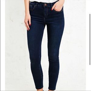 BDG Jeans Cigarette Skinny Blue Dark Wash Mid Rise Ankle 27